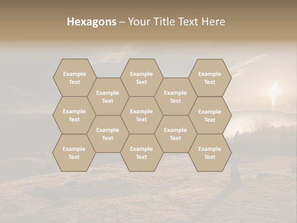 A Person Standing On Top Of A Hill With A Sky Background PowerPoint Template