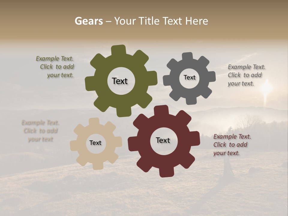 A Person Standing On Top Of A Hill With A Sky Background PowerPoint Template