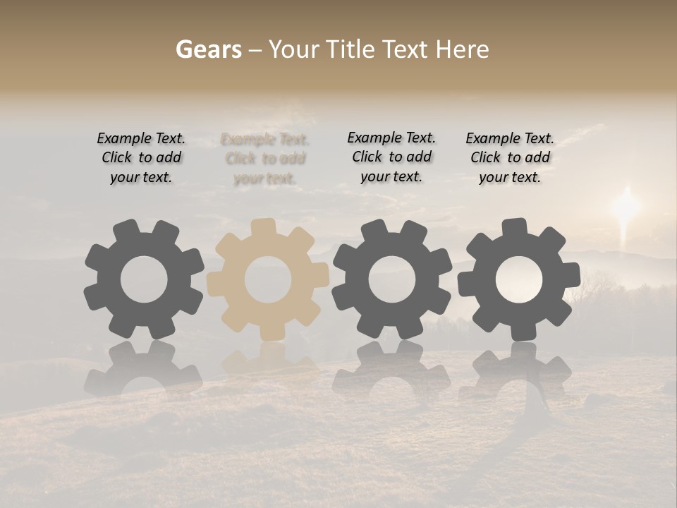 A Person Standing On Top Of A Hill With A Sky Background PowerPoint Template