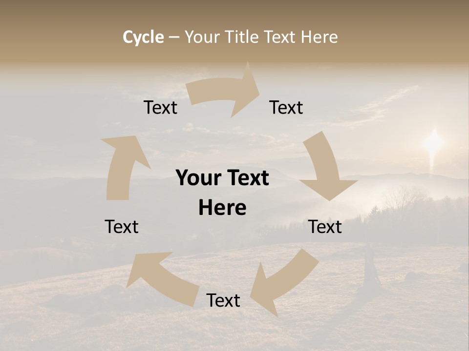 A Person Standing On Top Of A Hill With A Sky Background PowerPoint Template