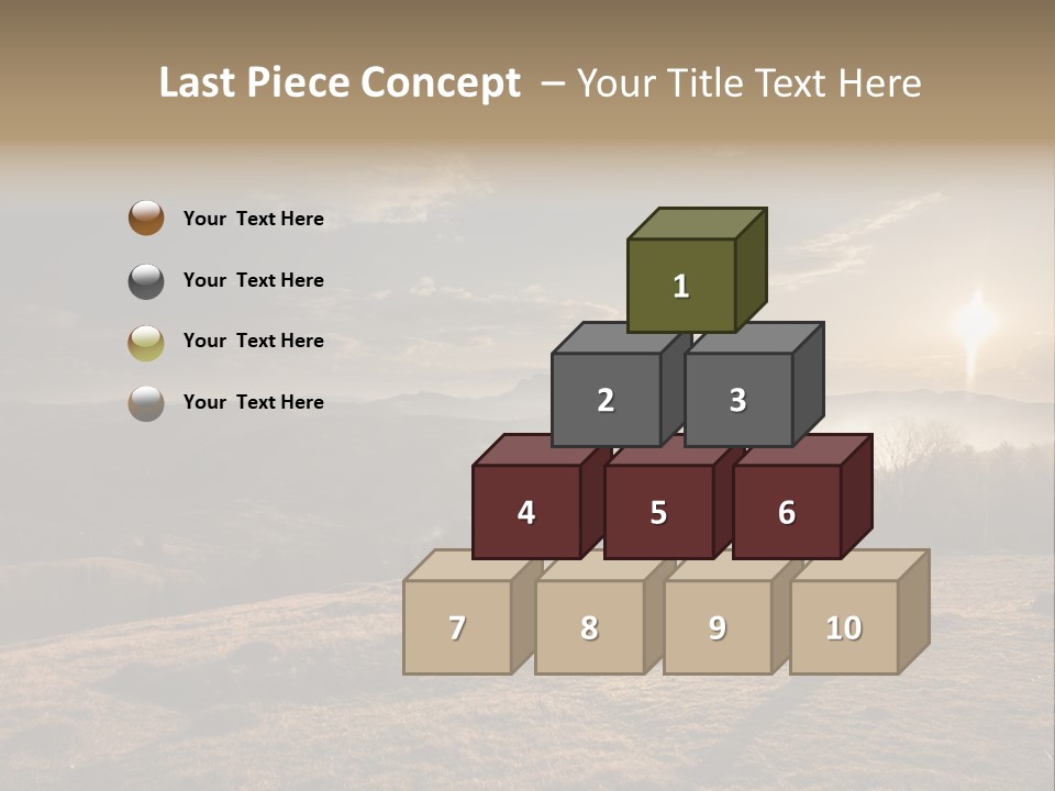 A Person Standing On Top Of A Hill With A Sky Background PowerPoint Template