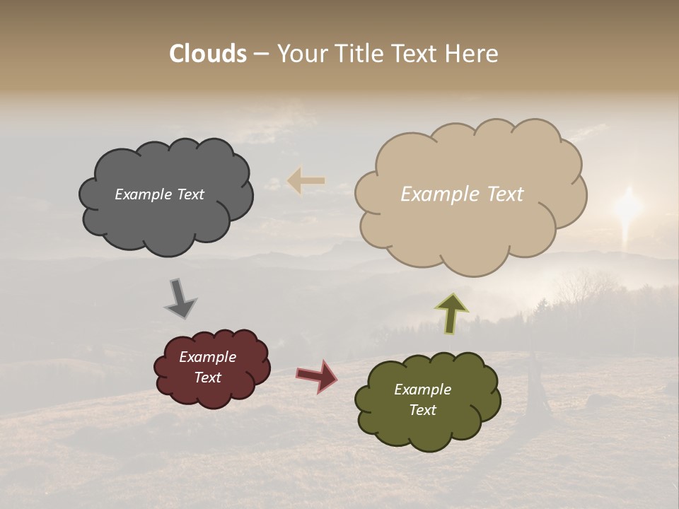A Person Standing On Top Of A Hill With A Sky Background PowerPoint Template