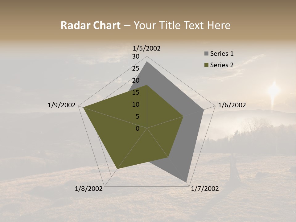 A Person Standing On Top Of A Hill With A Sky Background PowerPoint Template