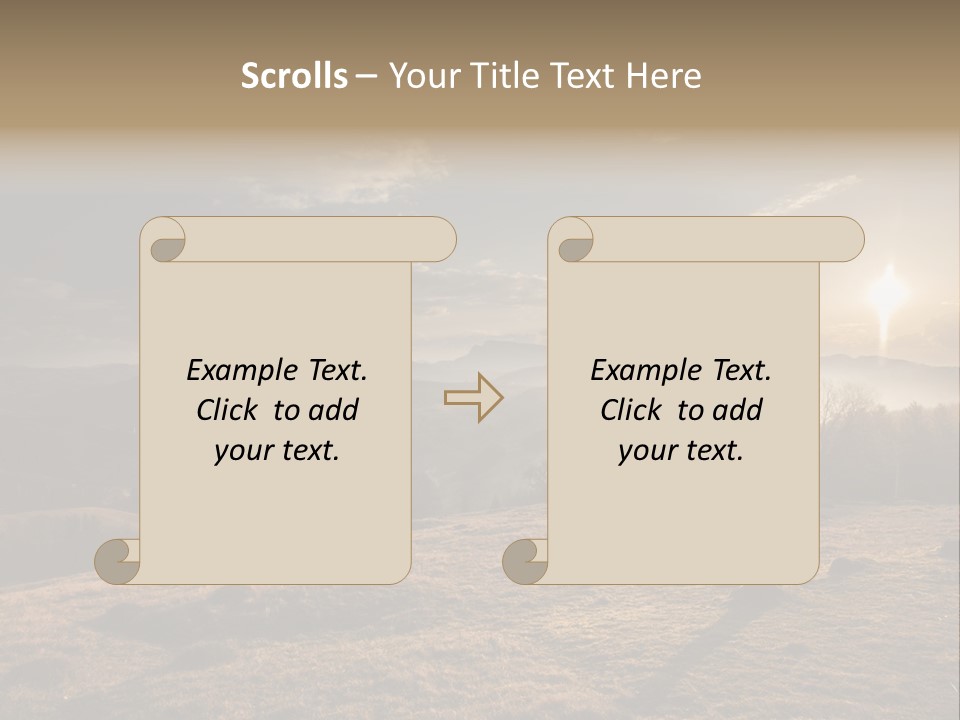 A Person Standing On Top Of A Hill With A Sky Background PowerPoint Template
