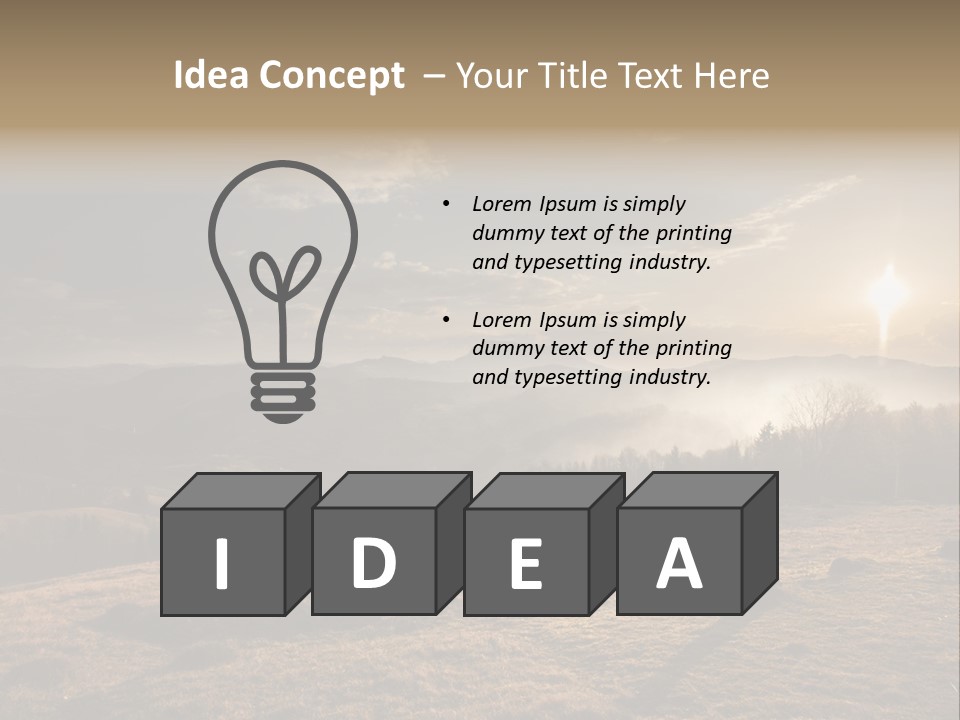 A Person Standing On Top Of A Hill With A Sky Background PowerPoint Template