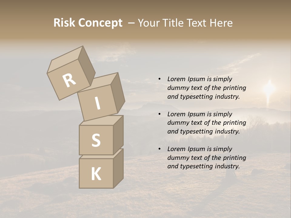 A Person Standing On Top Of A Hill With A Sky Background PowerPoint Template