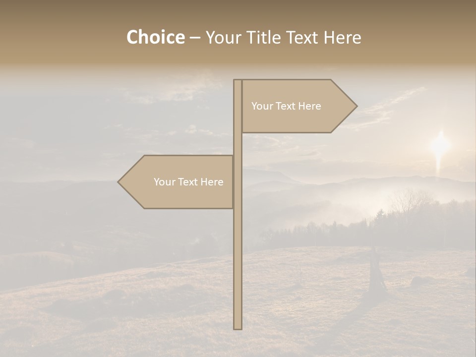 A Person Standing On Top Of A Hill With A Sky Background PowerPoint Template