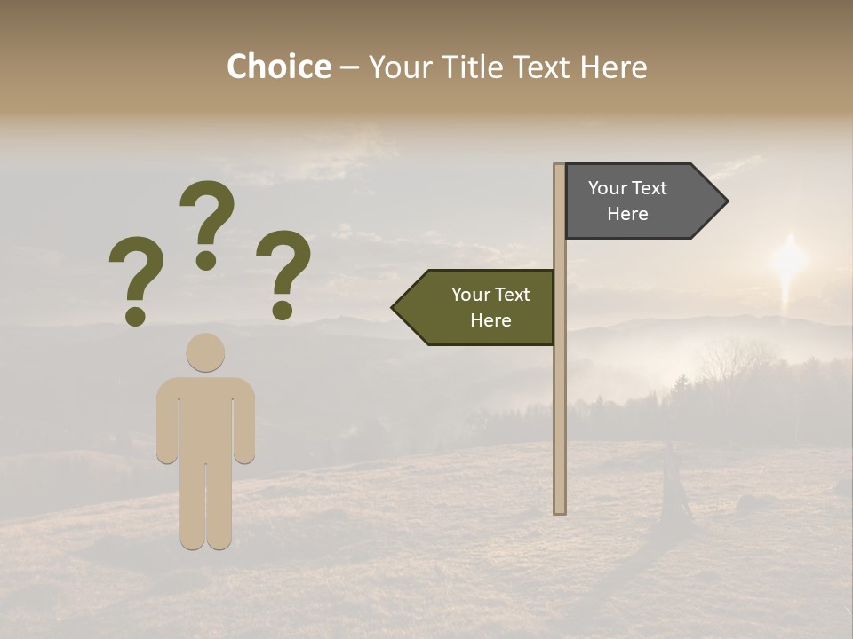 A Person Standing On Top Of A Hill With A Sky Background PowerPoint Template