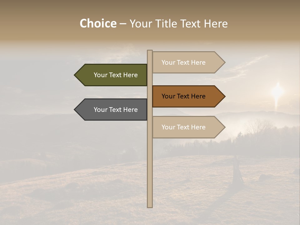 A Person Standing On Top Of A Hill With A Sky Background PowerPoint Template