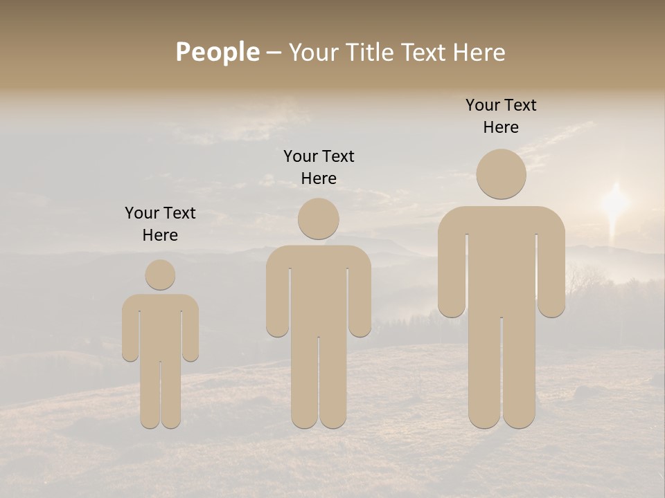 A Person Standing On Top Of A Hill With A Sky Background PowerPoint Template