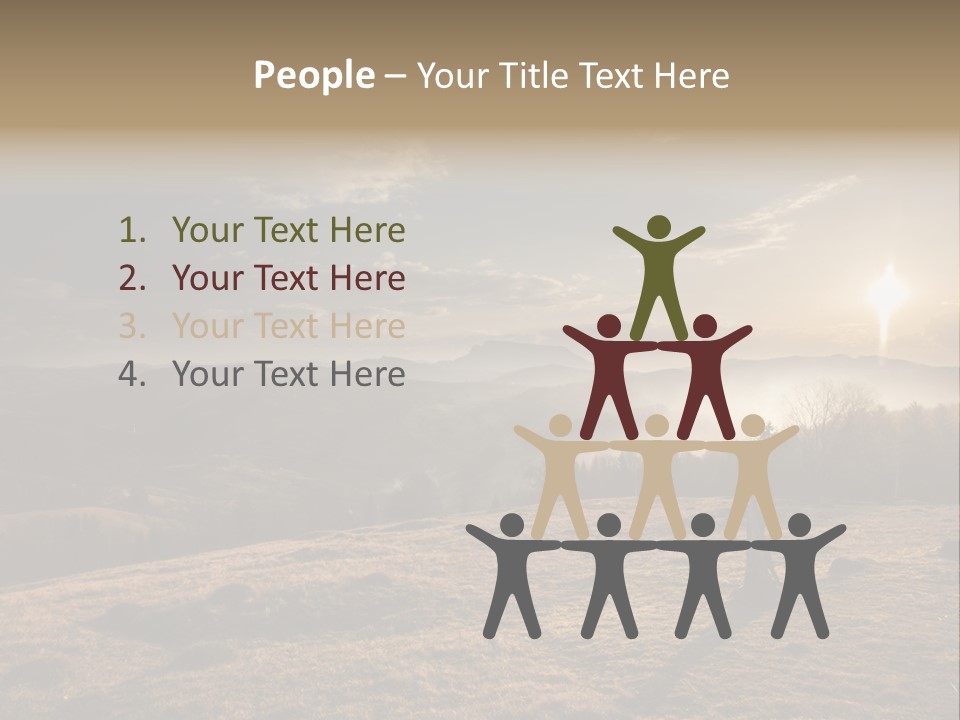 A Person Standing On Top Of A Hill With A Sky Background PowerPoint Template