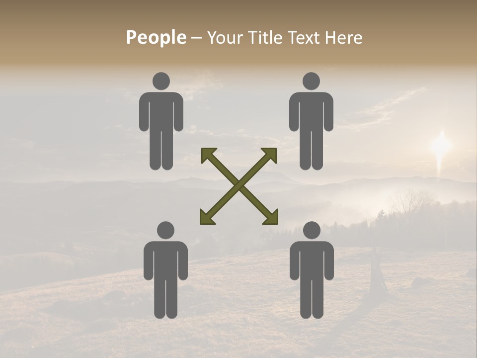 A Person Standing On Top Of A Hill With A Sky Background PowerPoint Template
