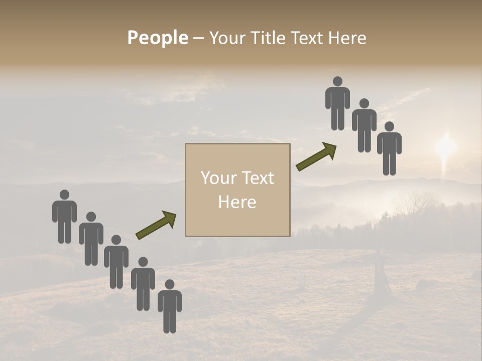 A Person Standing On Top Of A Hill With A Sky Background PowerPoint Template