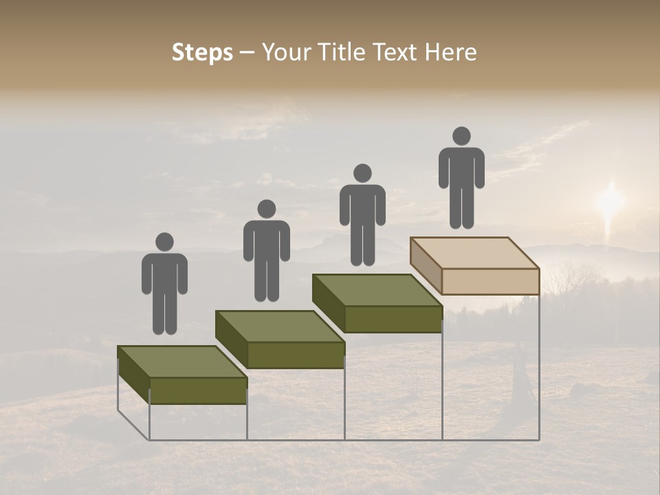 A Person Standing On Top Of A Hill With A Sky Background PowerPoint Template