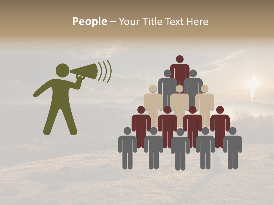 A Person Standing On Top Of A Hill With A Sky Background PowerPoint Template