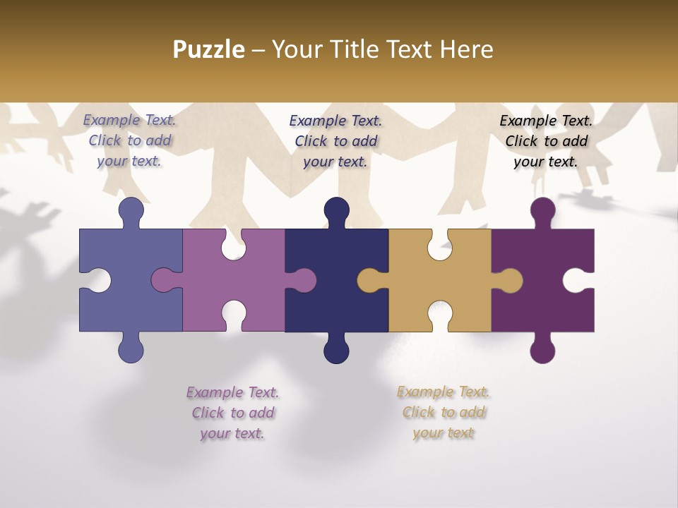 A Group Of People Holding Hands On A White Surface PowerPoint Template