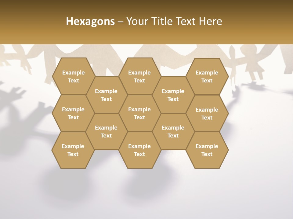 A Group Of People Holding Hands On A White Surface PowerPoint Template