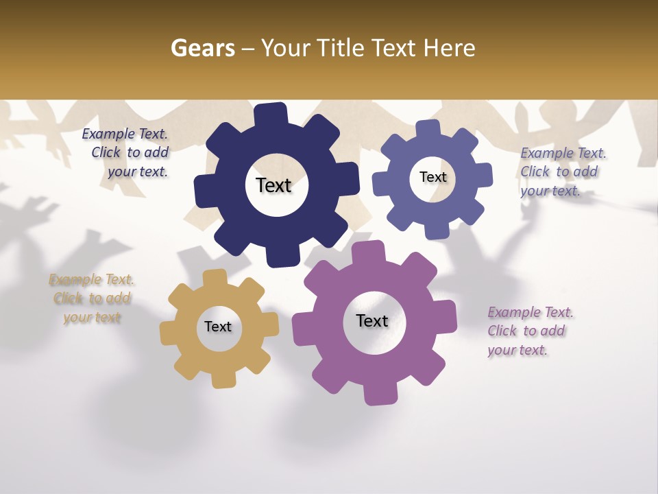 A Group Of People Holding Hands On A White Surface PowerPoint Template