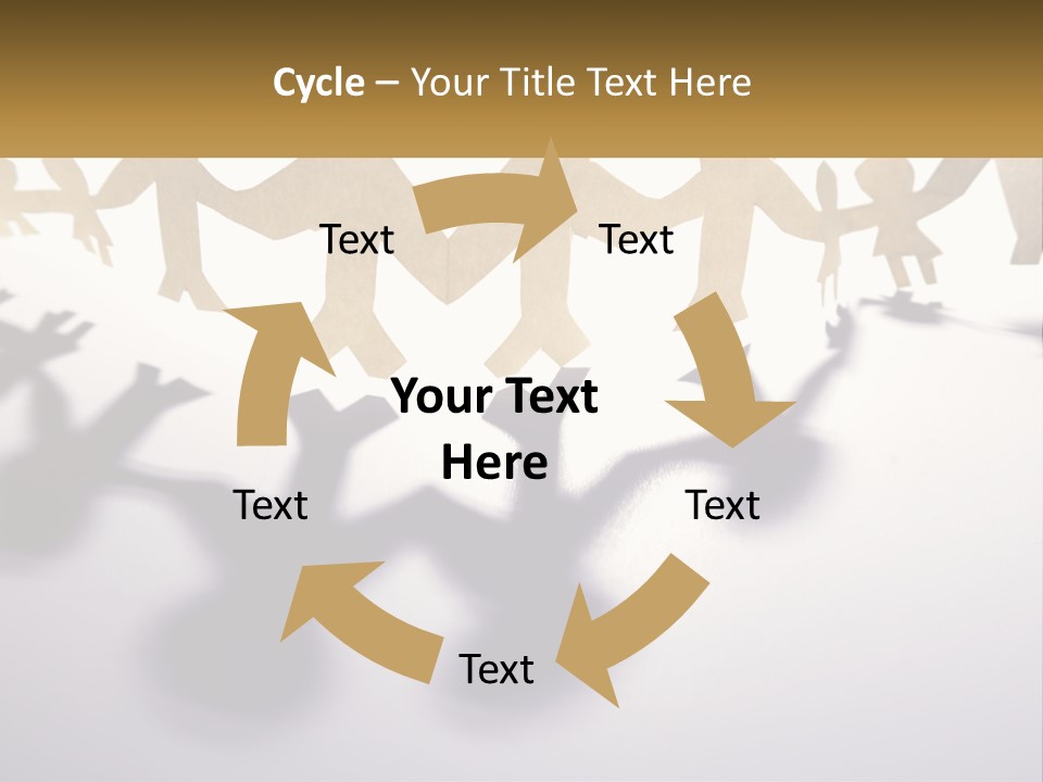 A Group Of People Holding Hands On A White Surface PowerPoint Template