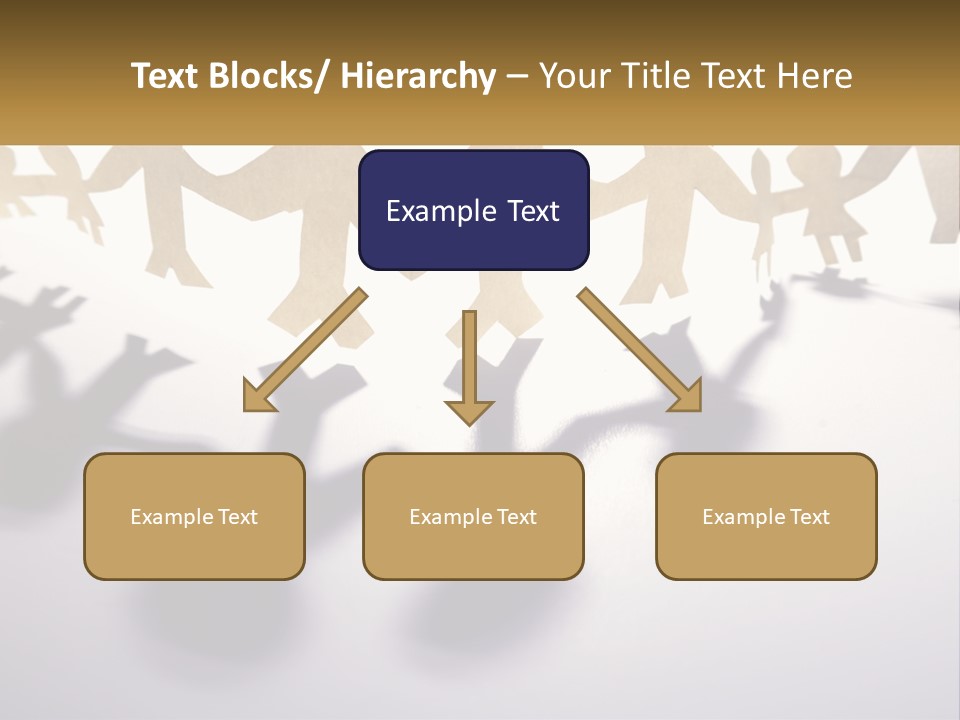 A Group Of People Holding Hands On A White Surface PowerPoint Template