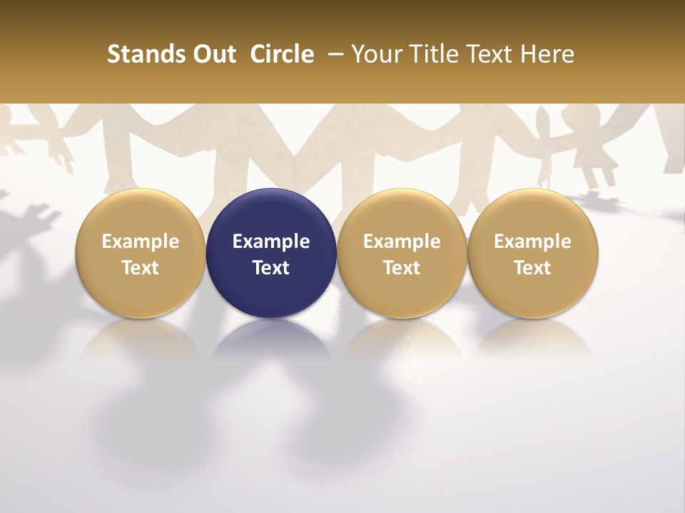 A Group Of People Holding Hands On A White Surface PowerPoint Template