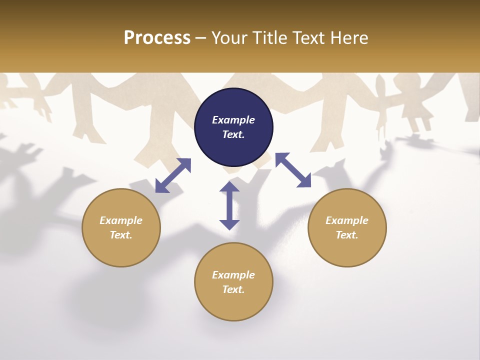 A Group Of People Holding Hands On A White Surface PowerPoint Template