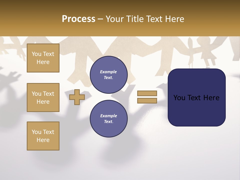 A Group Of People Holding Hands On A White Surface PowerPoint Template