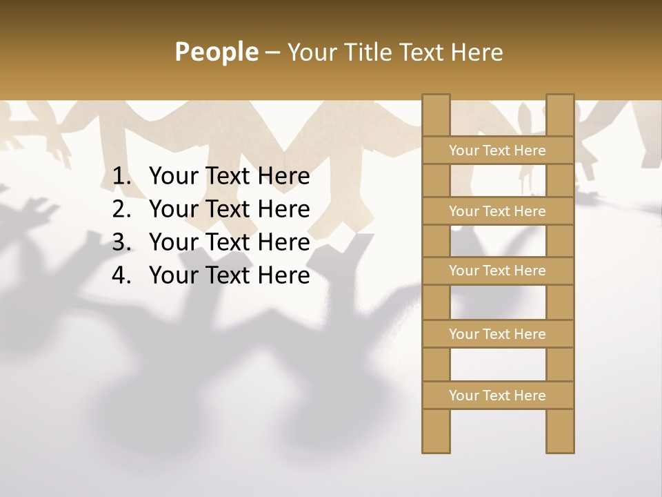 A Group Of People Holding Hands On A White Surface PowerPoint Template