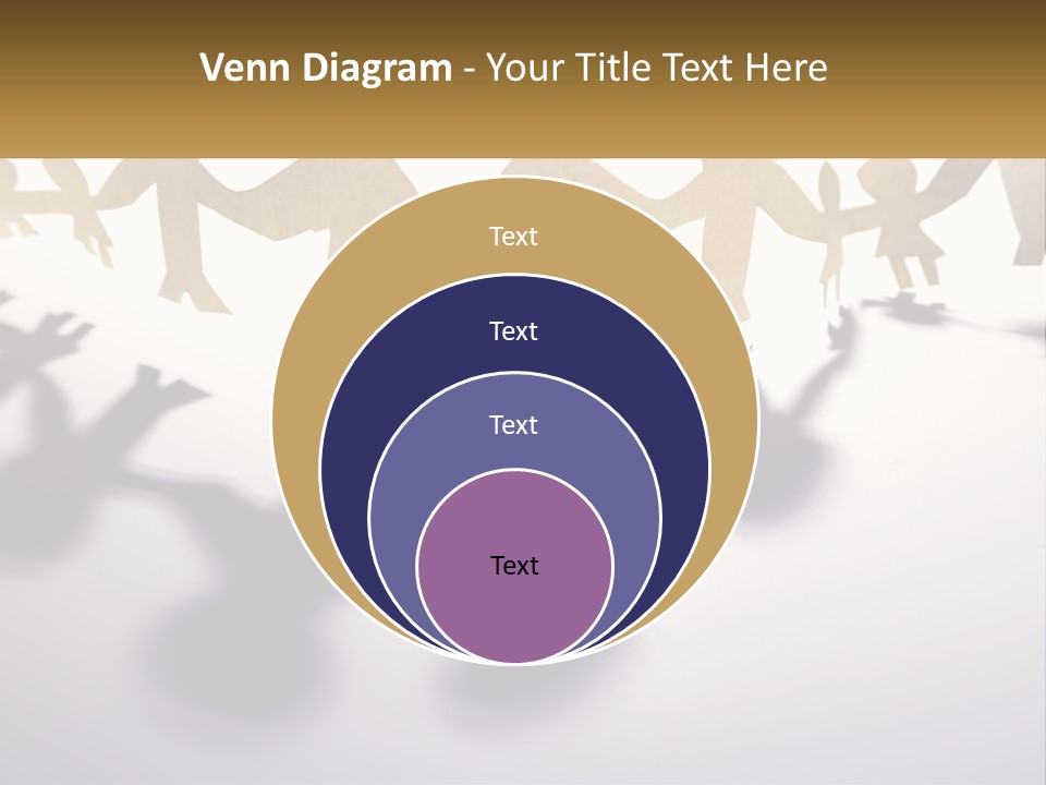 A Group Of People Holding Hands On A White Surface PowerPoint Template