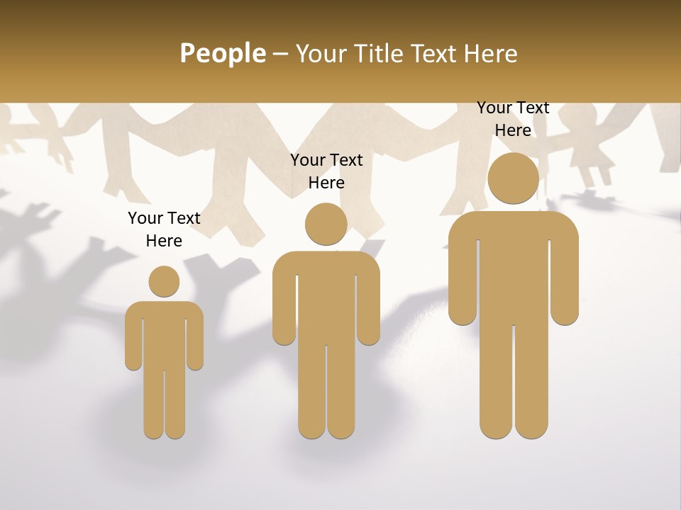 A Group Of People Holding Hands On A White Surface PowerPoint Template