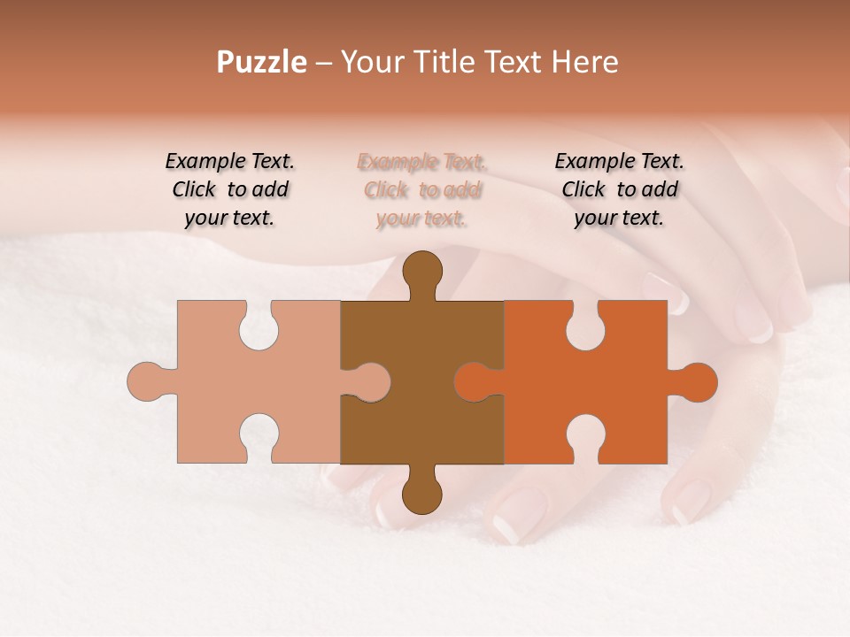 A Woman's Hands Resting On A White Towel PowerPoint Template