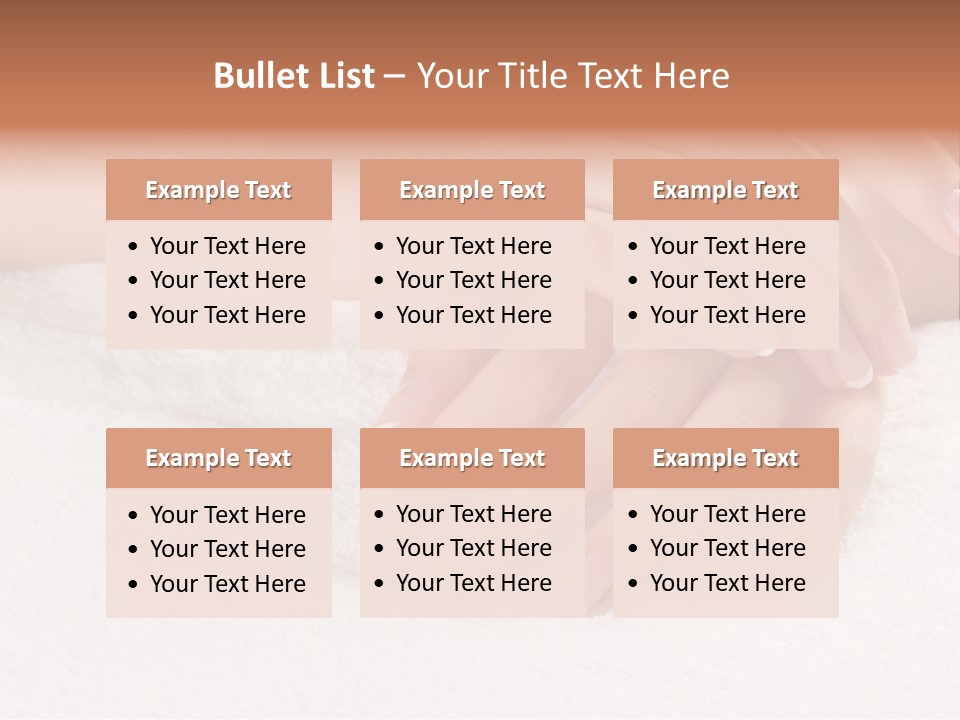 A Woman's Hands Resting On A White Towel PowerPoint Template