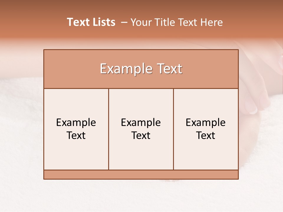 A Woman's Hands Resting On A White Towel PowerPoint Template