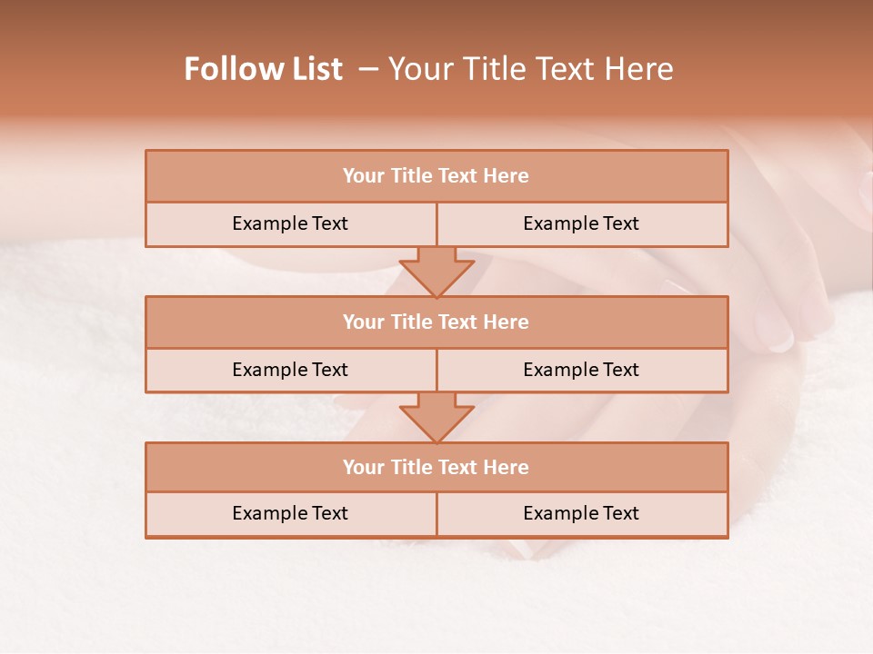 A Woman's Hands Resting On A White Towel PowerPoint Template