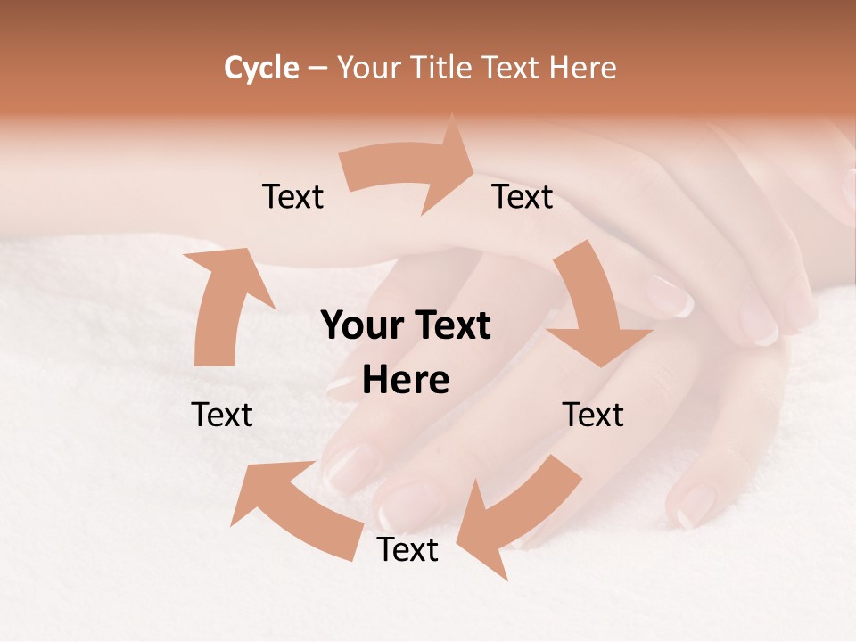 A Woman's Hands Resting On A White Towel PowerPoint Template