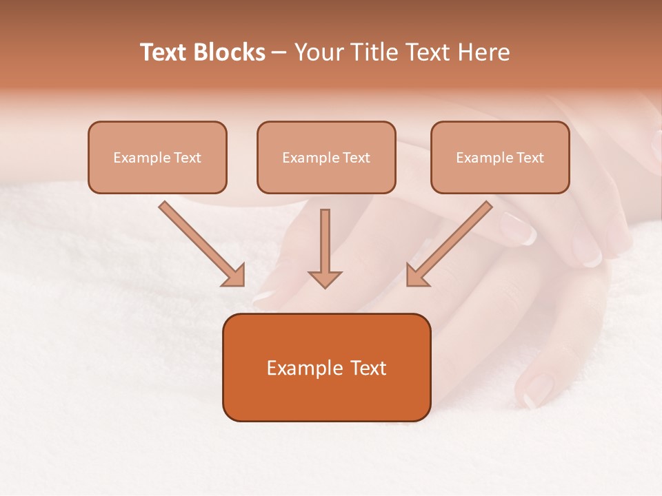 A Woman's Hands Resting On A White Towel PowerPoint Template