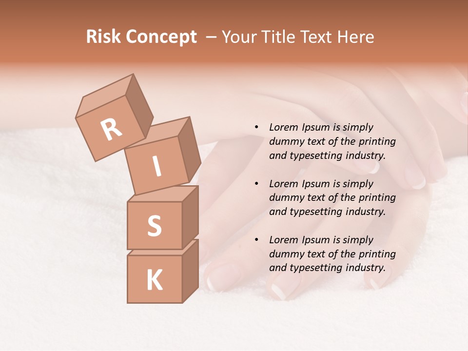 A Woman's Hands Resting On A White Towel PowerPoint Template