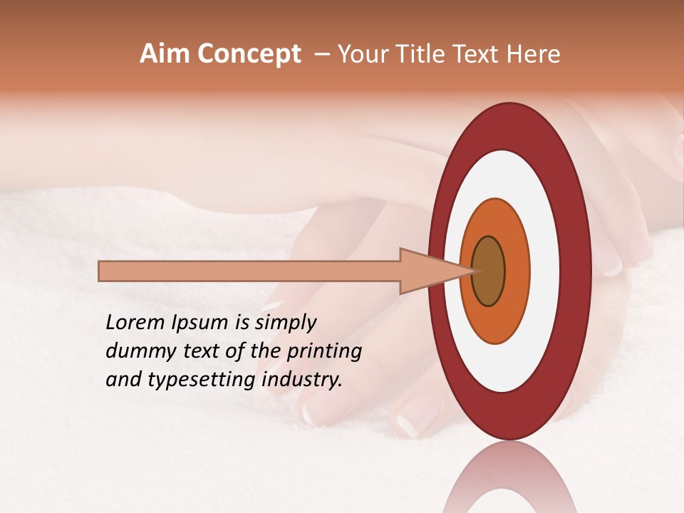 A Woman's Hands Resting On A White Towel PowerPoint Template