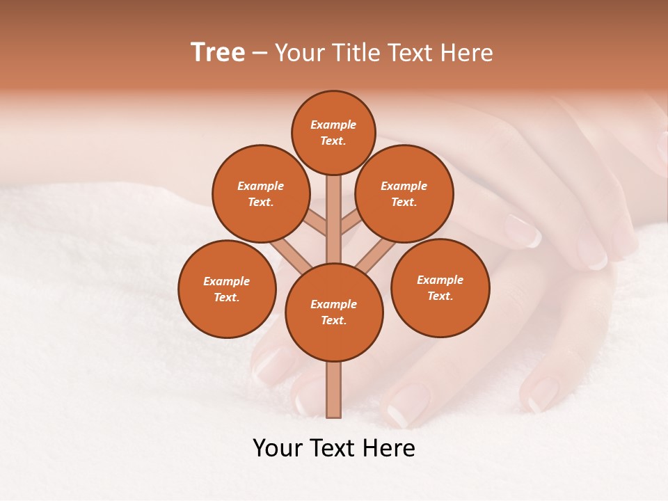 A Woman's Hands Resting On A White Towel PowerPoint Template