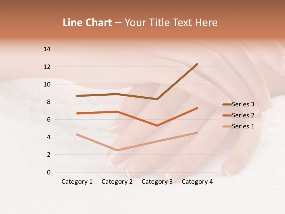 A Woman's Hands Resting On A White Towel PowerPoint Template