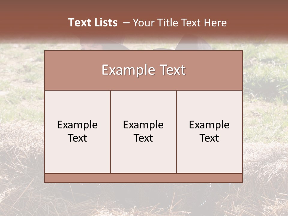 Two Children In Cowboy Hats Sitting On A Pile Of Hay PowerPoint Template