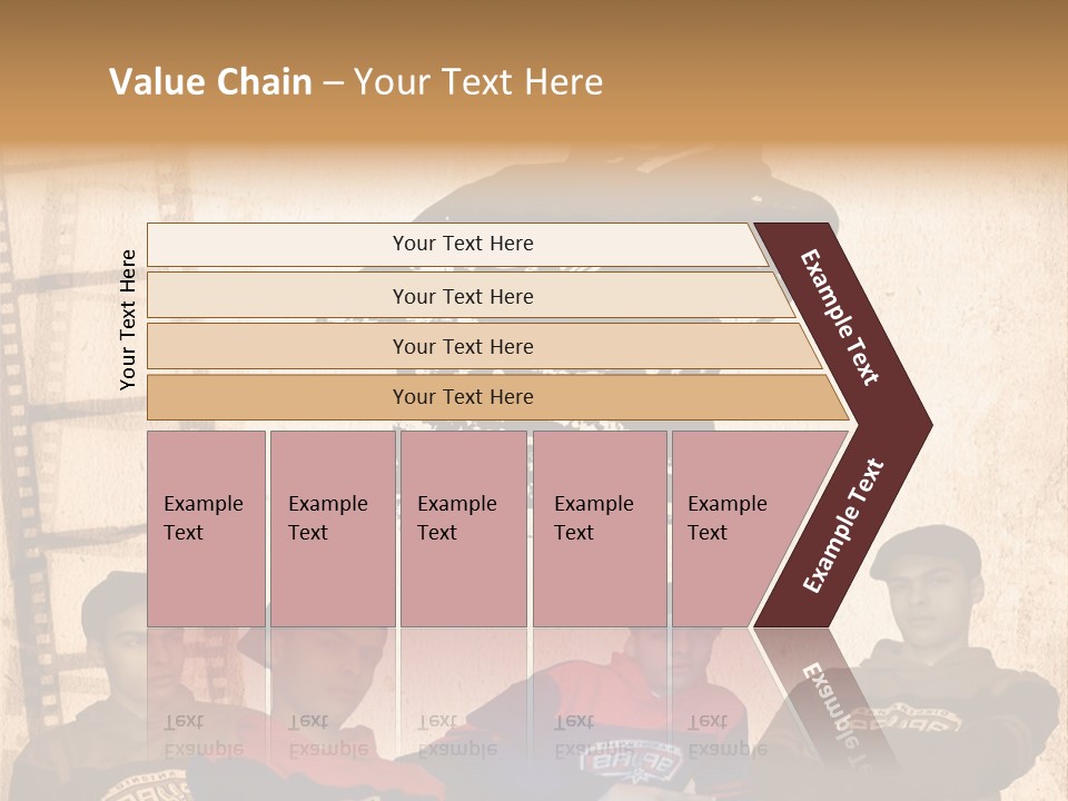 A Group Of Young Men Sitting Next To Each Other PowerPoint Template