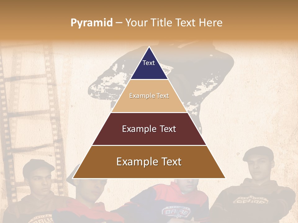 A Group Of Young Men Sitting Next To Each Other PowerPoint Template