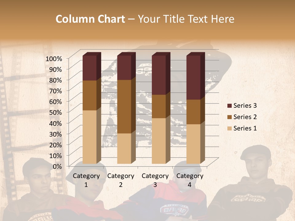 A Group Of Young Men Sitting Next To Each Other PowerPoint Template