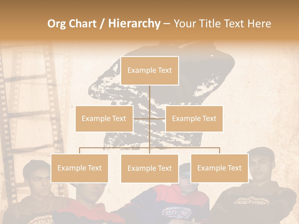 A Group Of Young Men Sitting Next To Each Other PowerPoint Template