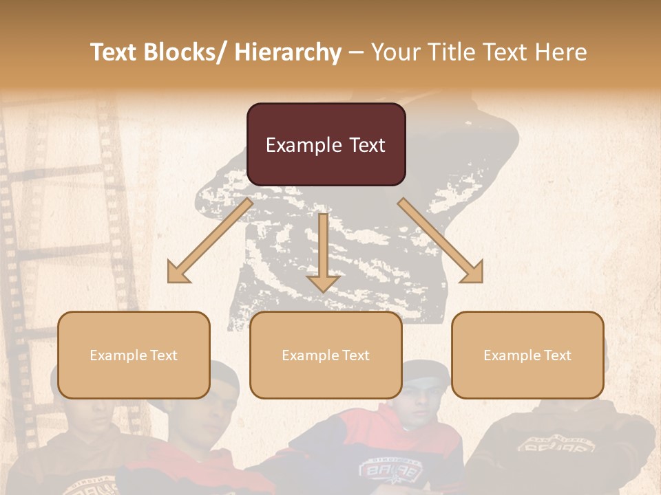 A Group Of Young Men Sitting Next To Each Other PowerPoint Template