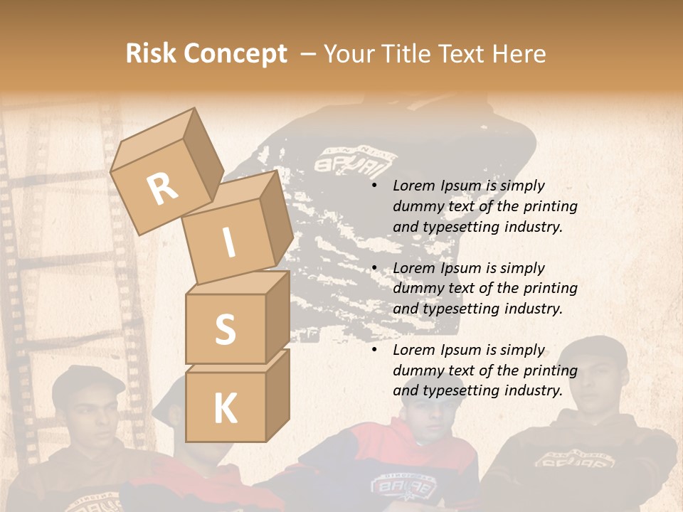 A Group Of Young Men Sitting Next To Each Other PowerPoint Template