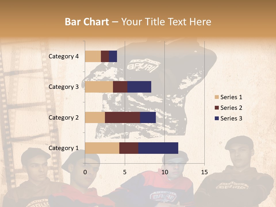 A Group Of Young Men Sitting Next To Each Other PowerPoint Template