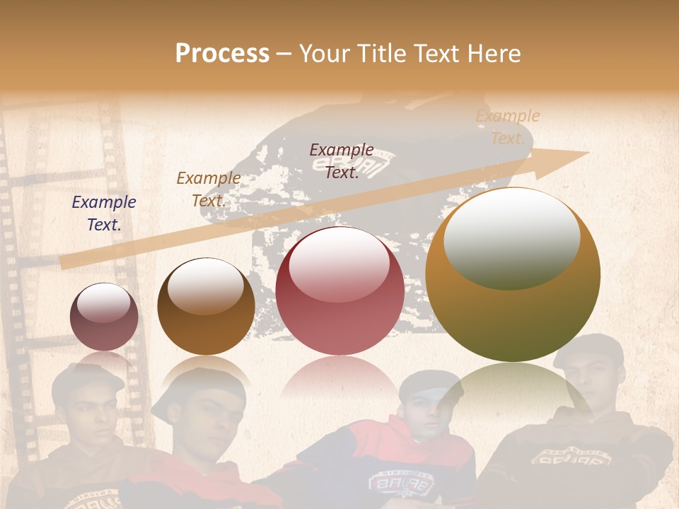 A Group Of Young Men Sitting Next To Each Other PowerPoint Template