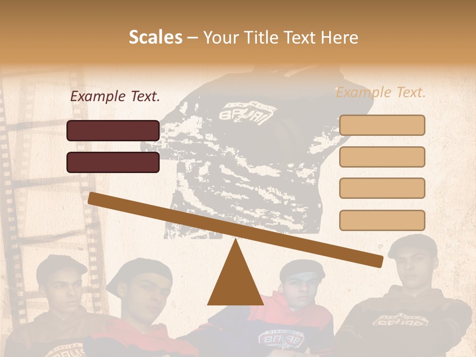 A Group Of Young Men Sitting Next To Each Other PowerPoint Template